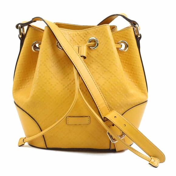 GUCCI Handbags - Gucci Diamante Leather Shoulder Bag, Yellow, Women's, 354229 e61402a